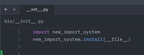 new-python-import-system Screenshot